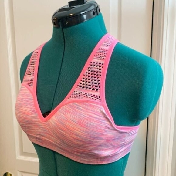Victoria's Secret Padded Mesh Racer Back Sports Athletic Workout Bra - Picture 2 of 6